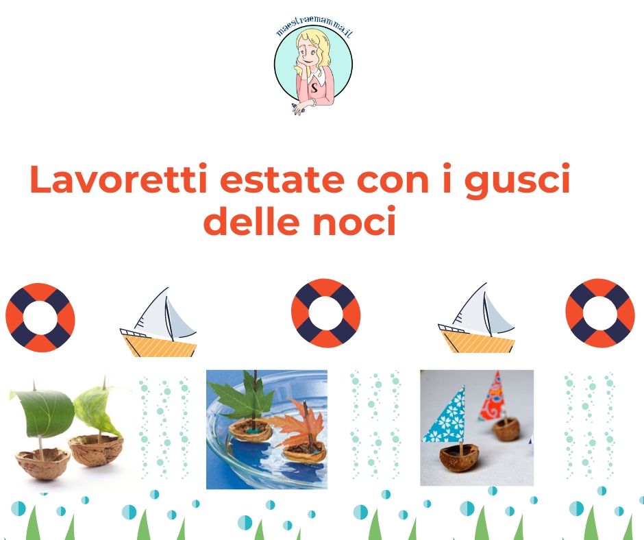 lavoretti estate con gusci delle noci