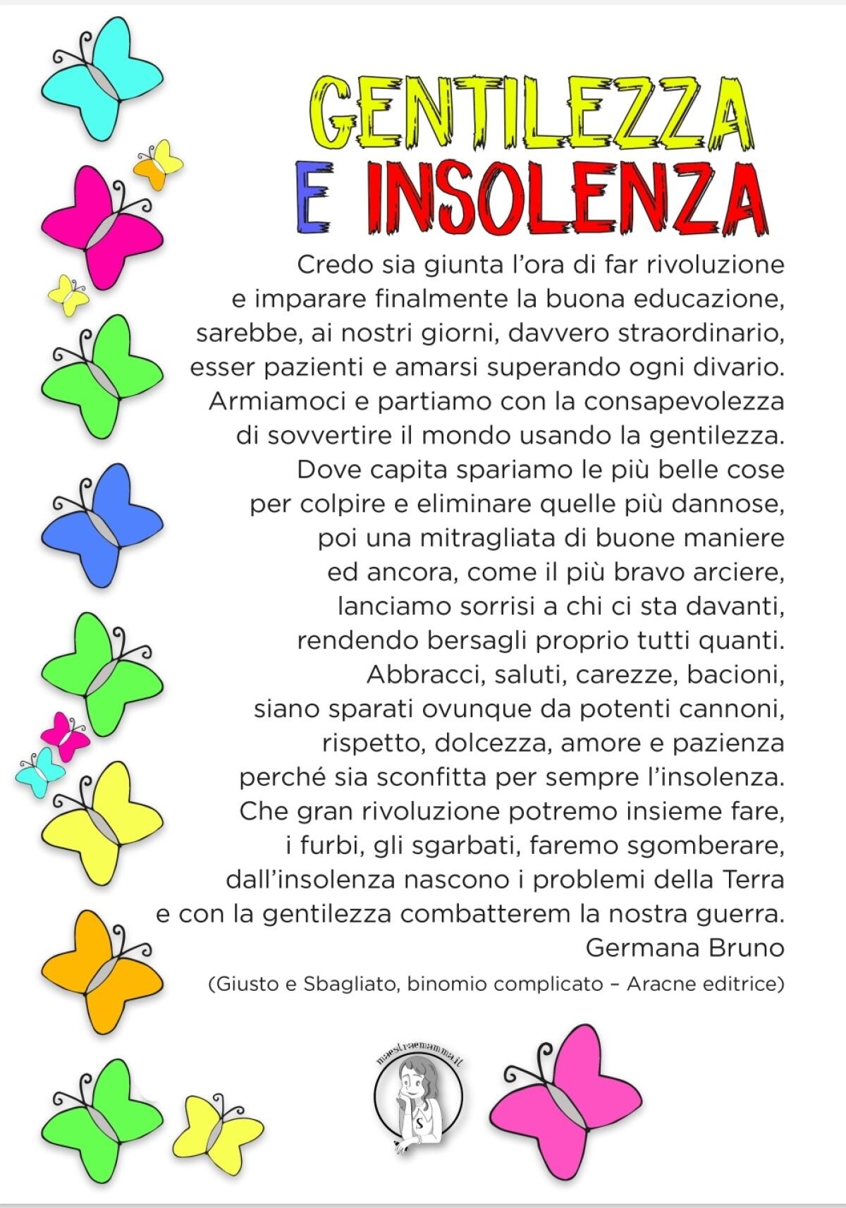 GENTILEZZA E INSOLENZA - Giornata mondiale della gentilezza -POESIA SULLA GENTILEZZA - 