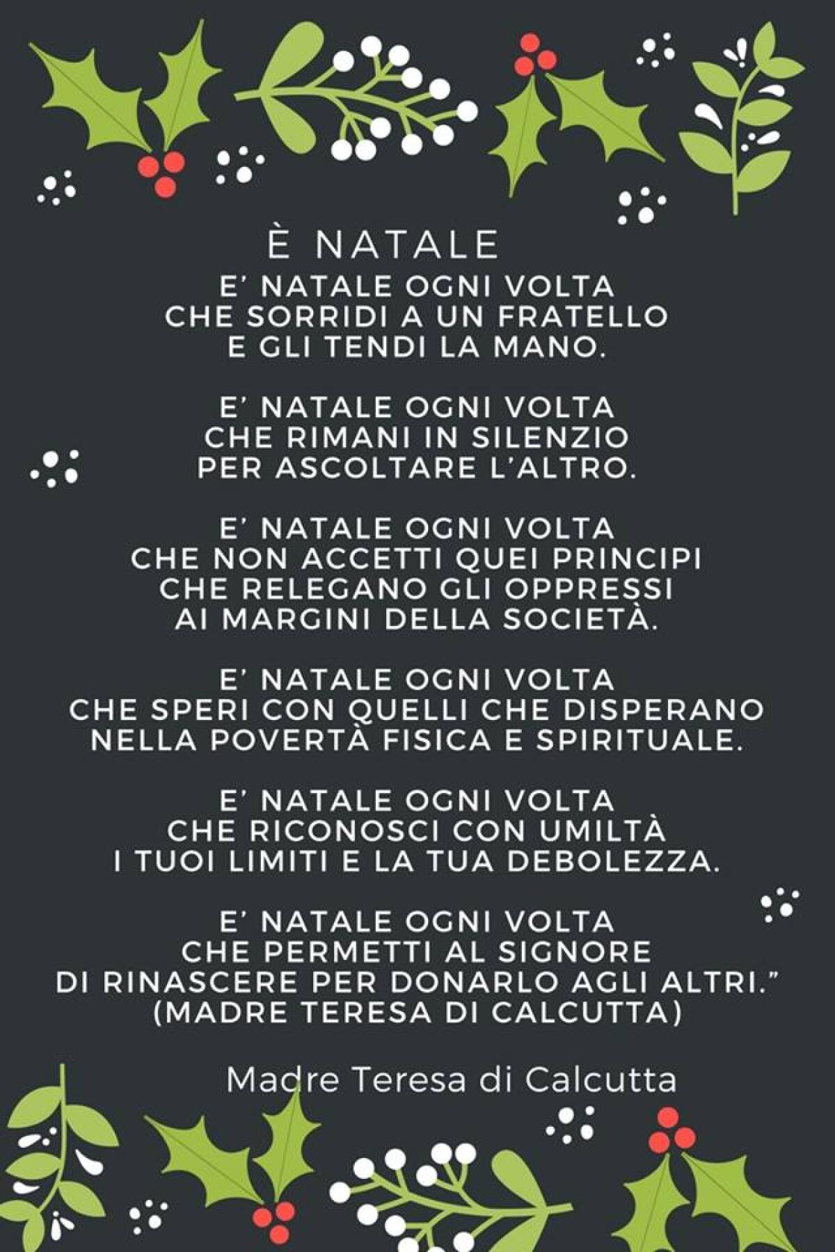 Buon Natale nelle parole di Maria Teresa di Calcutta - 