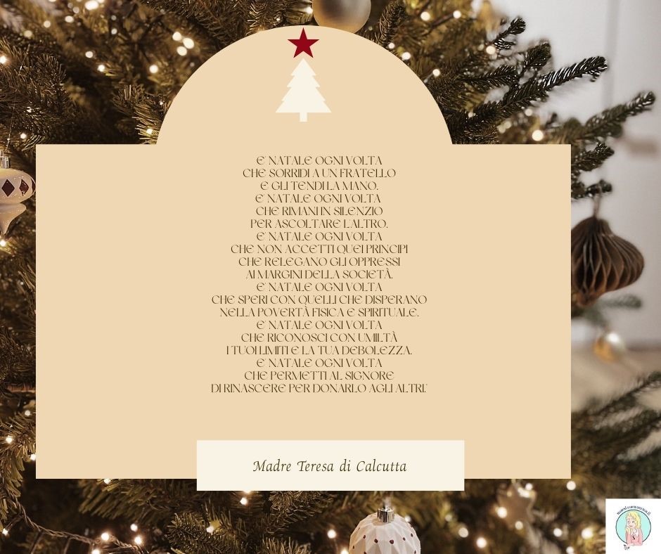 è natale poesia di madre terresa di calcutta