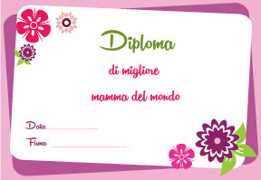 Diploma 3 per la festa della mamma