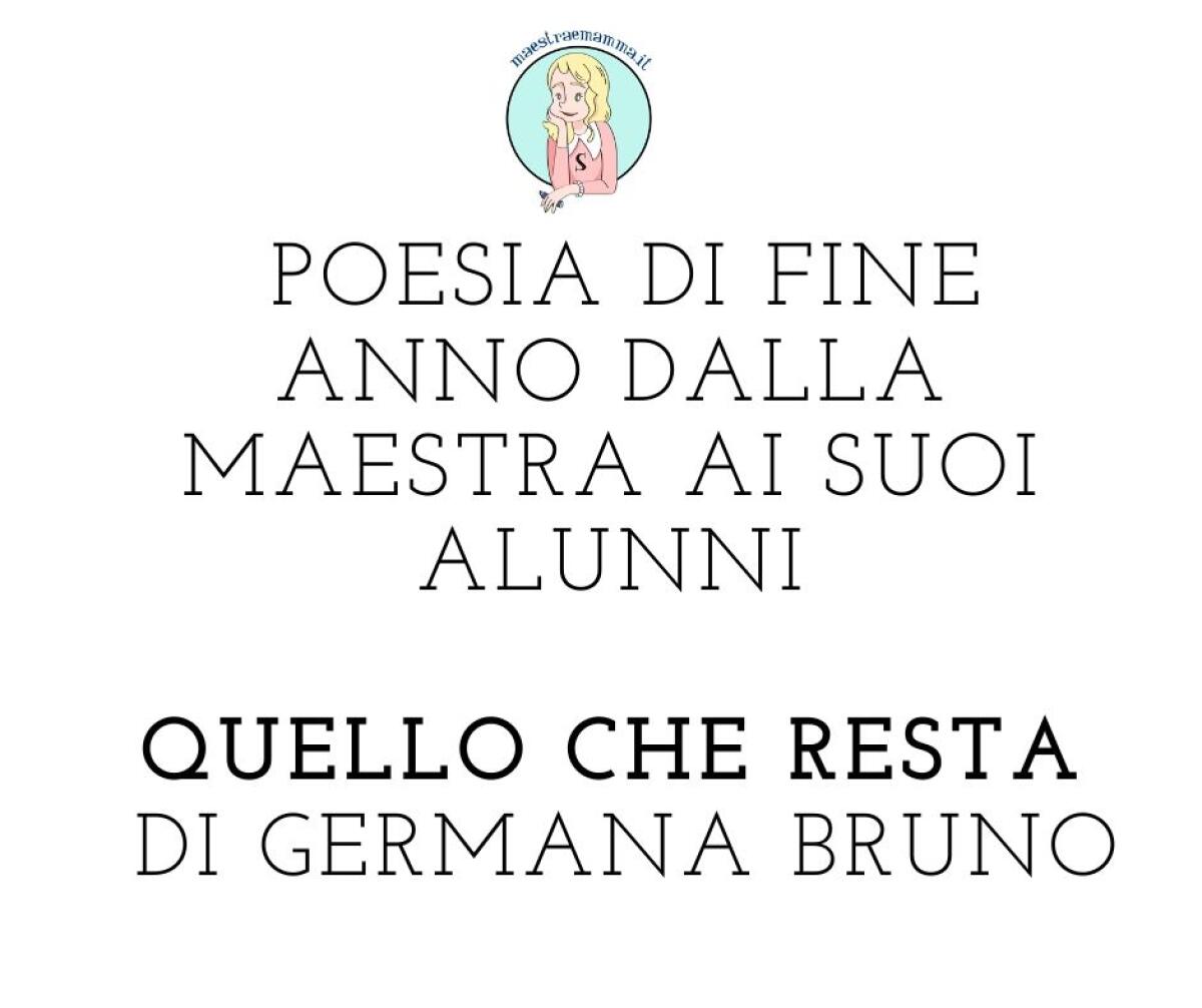 Poesia di fine anno dalla maestra ai suoi alunni - 