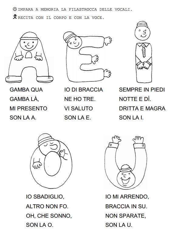 filastrocca delle vocali