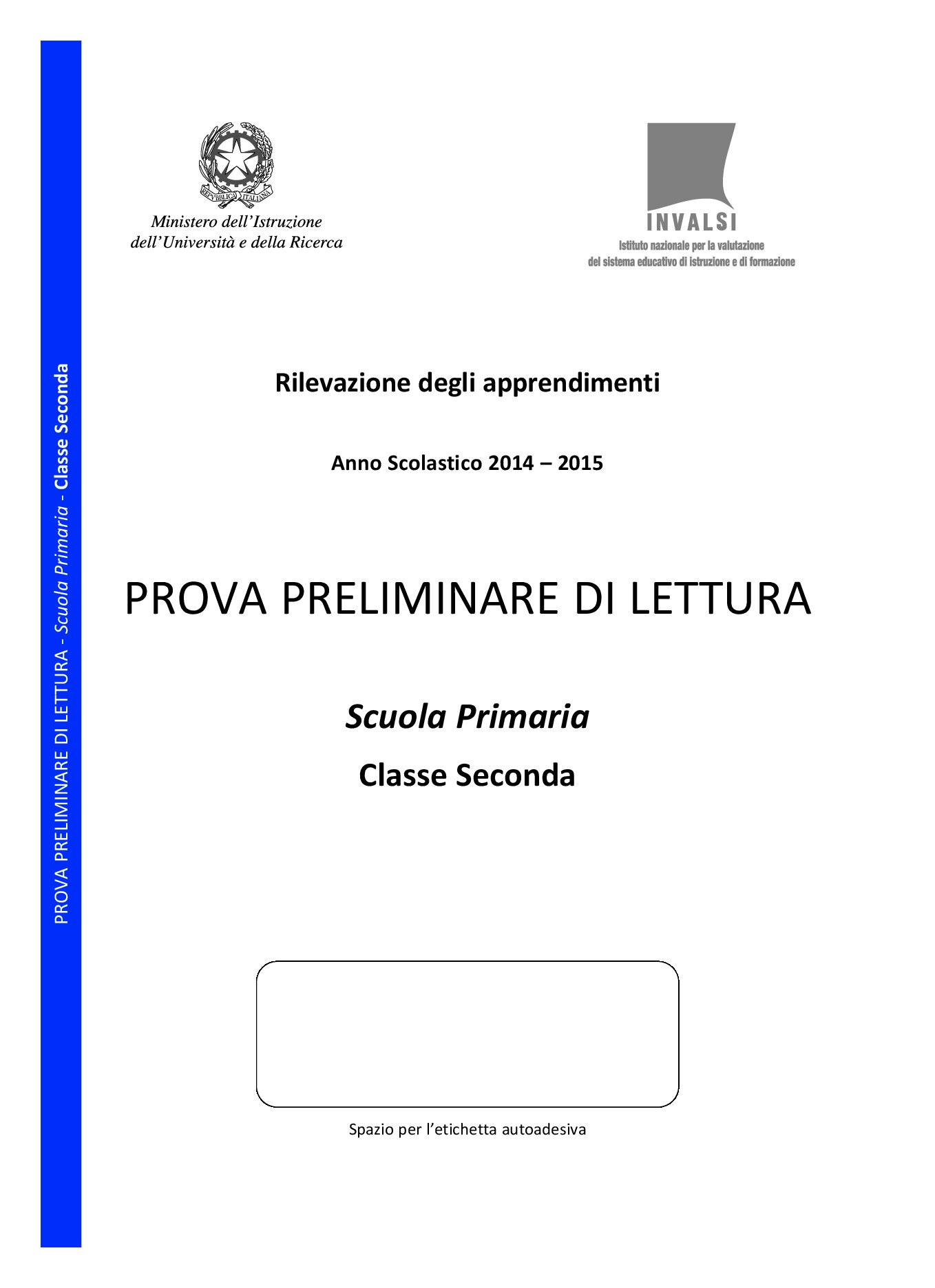 Prova preliminare di lettura
