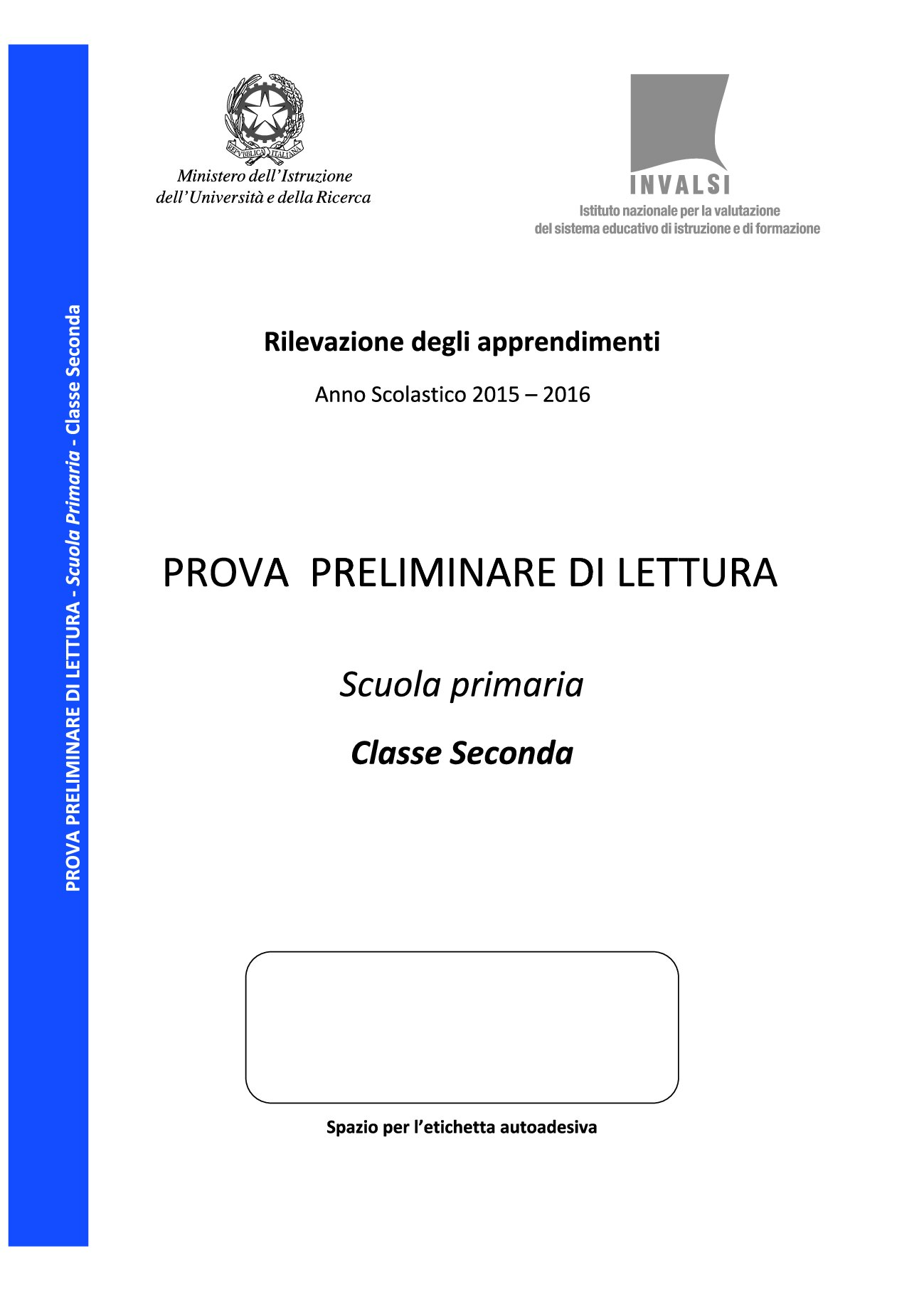 Prova preliminare di lettura