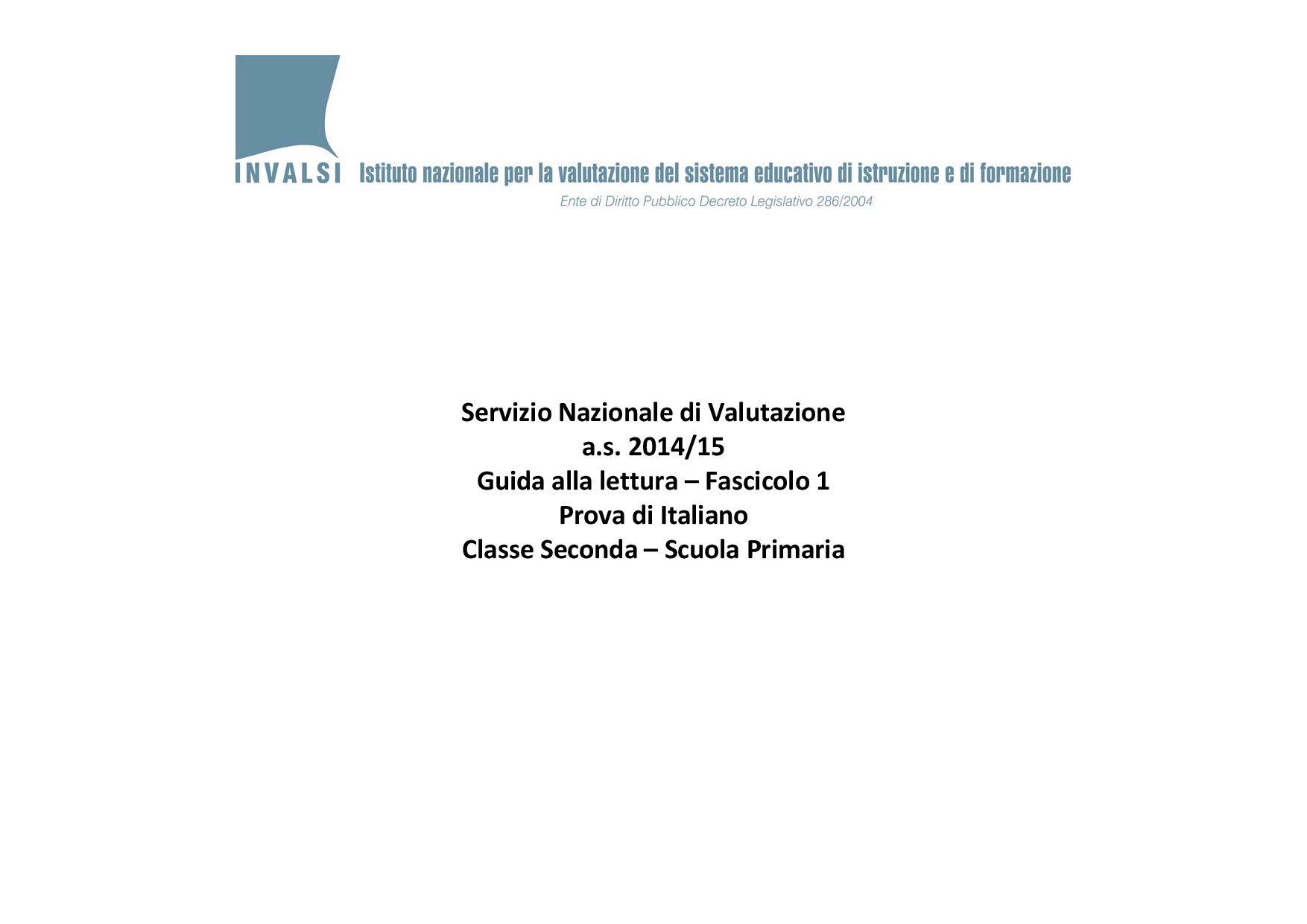 Guida alla lettura della prova di italiano