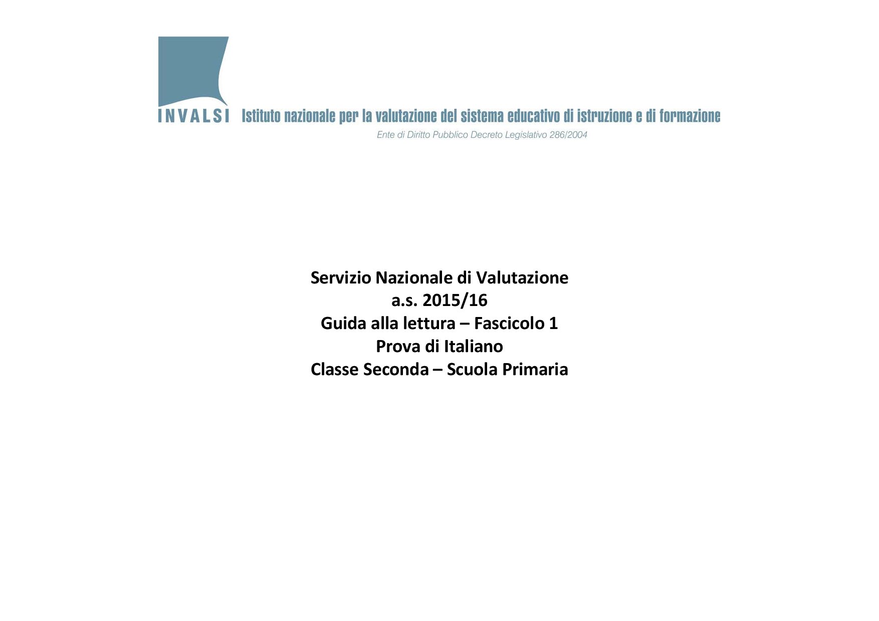Guida alla lettura della prova di italiano