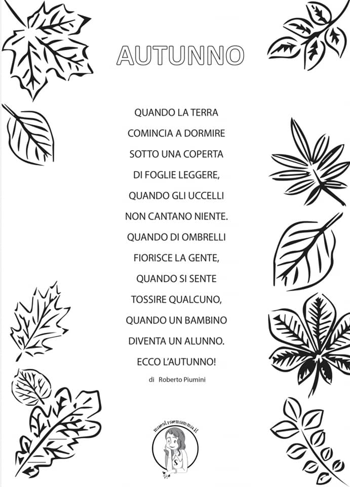 autunno di roberto piumini poesia da stampare