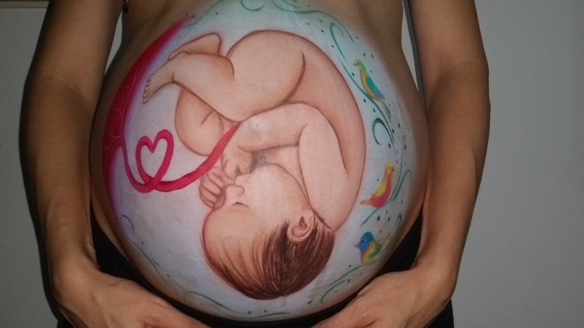 Cambiamenti fisici in gravidanza: il BUMP PAINTING, il pancione artistico - 