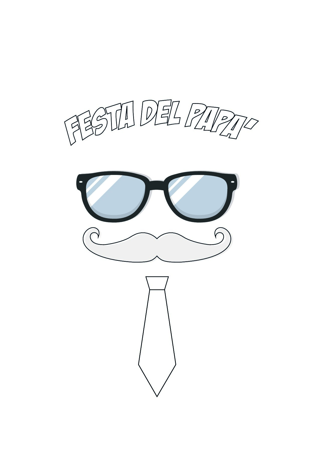 PDF festa del papà baffi e cravatta