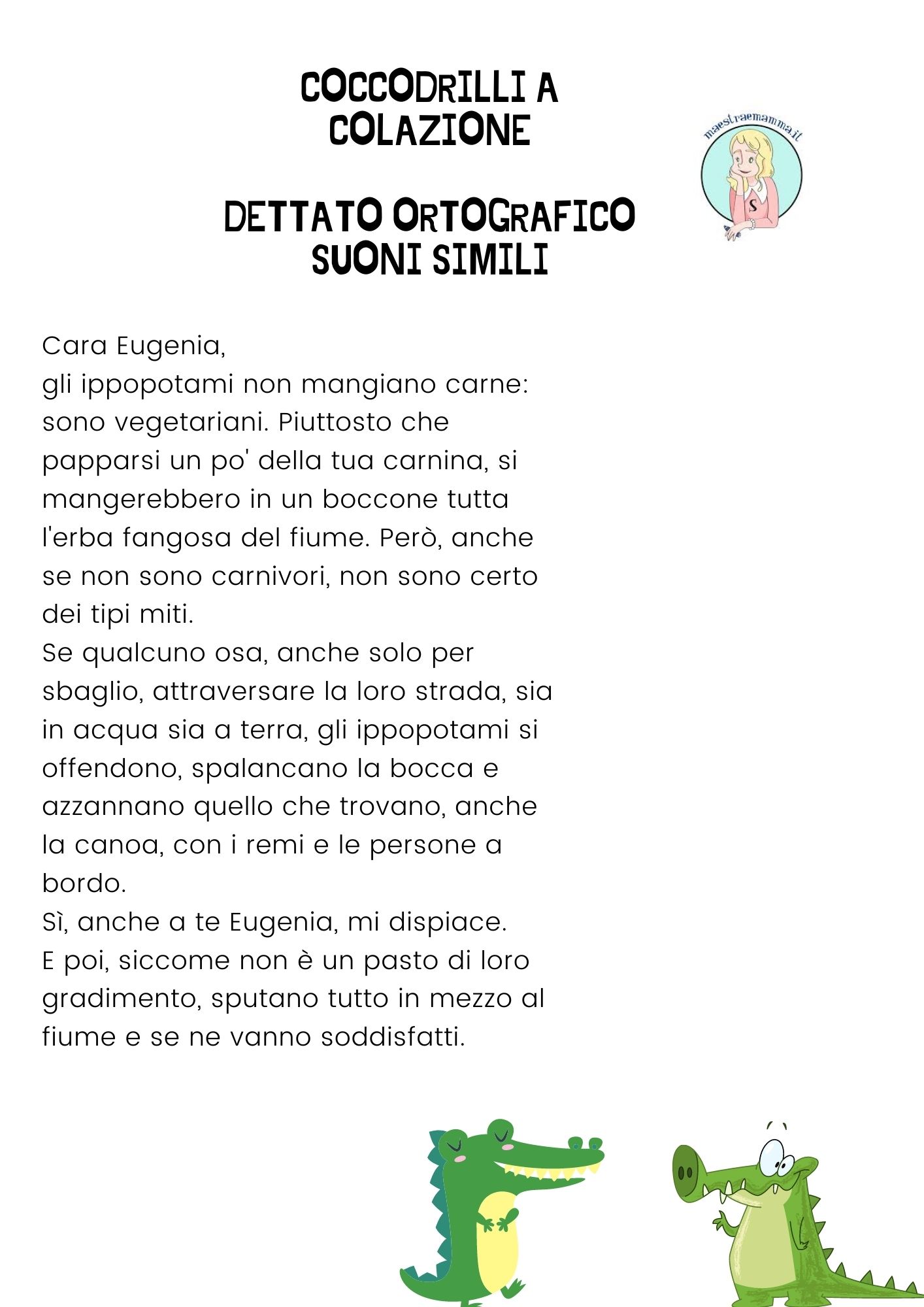 dettato ortografico suoni simili