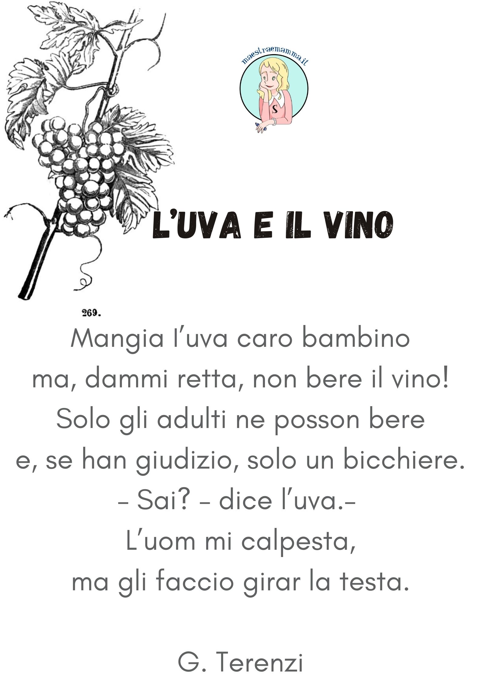 l uva e il vino di terenzi Poesie e filastrocche sulla vendemmia per bambini