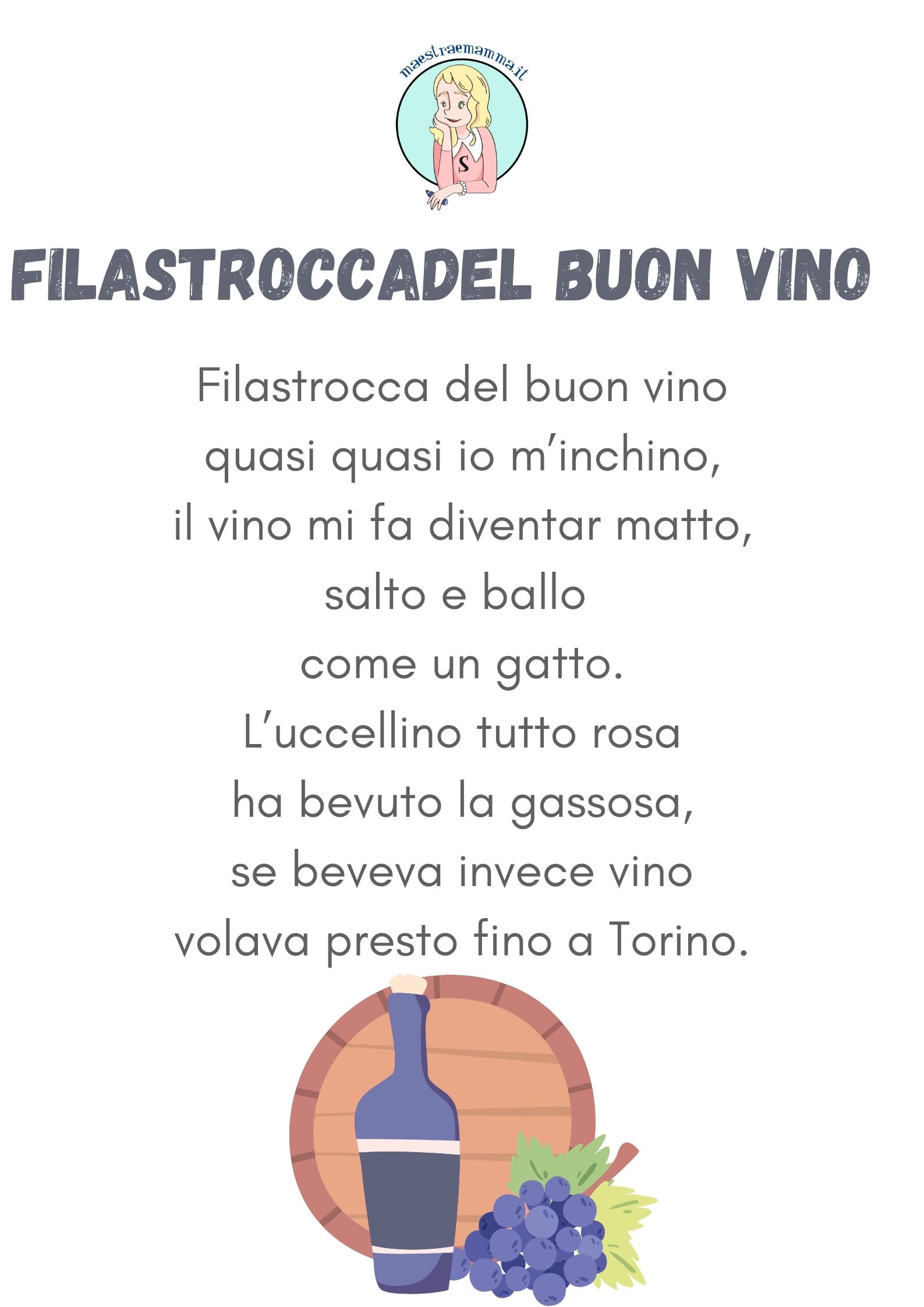 filastrocca del buon vino