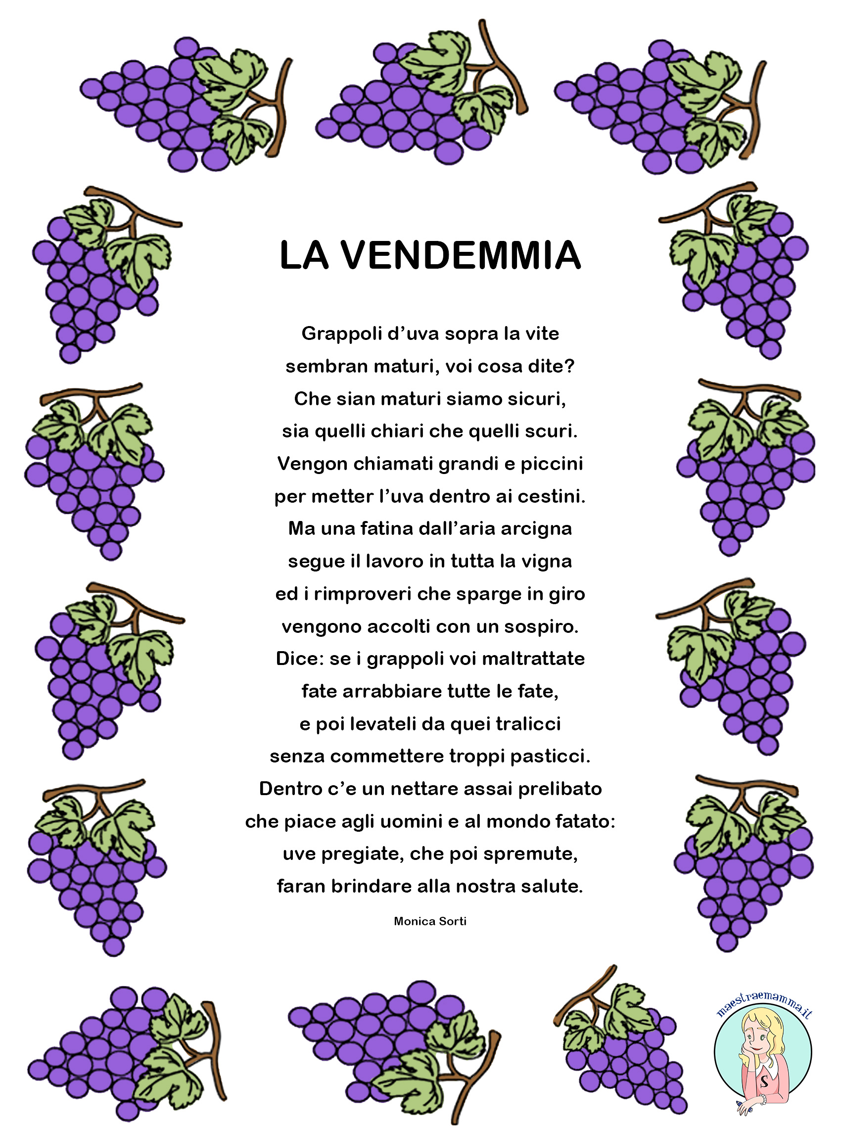 la vendemmia poesia poesie e filastrocche monica sorti