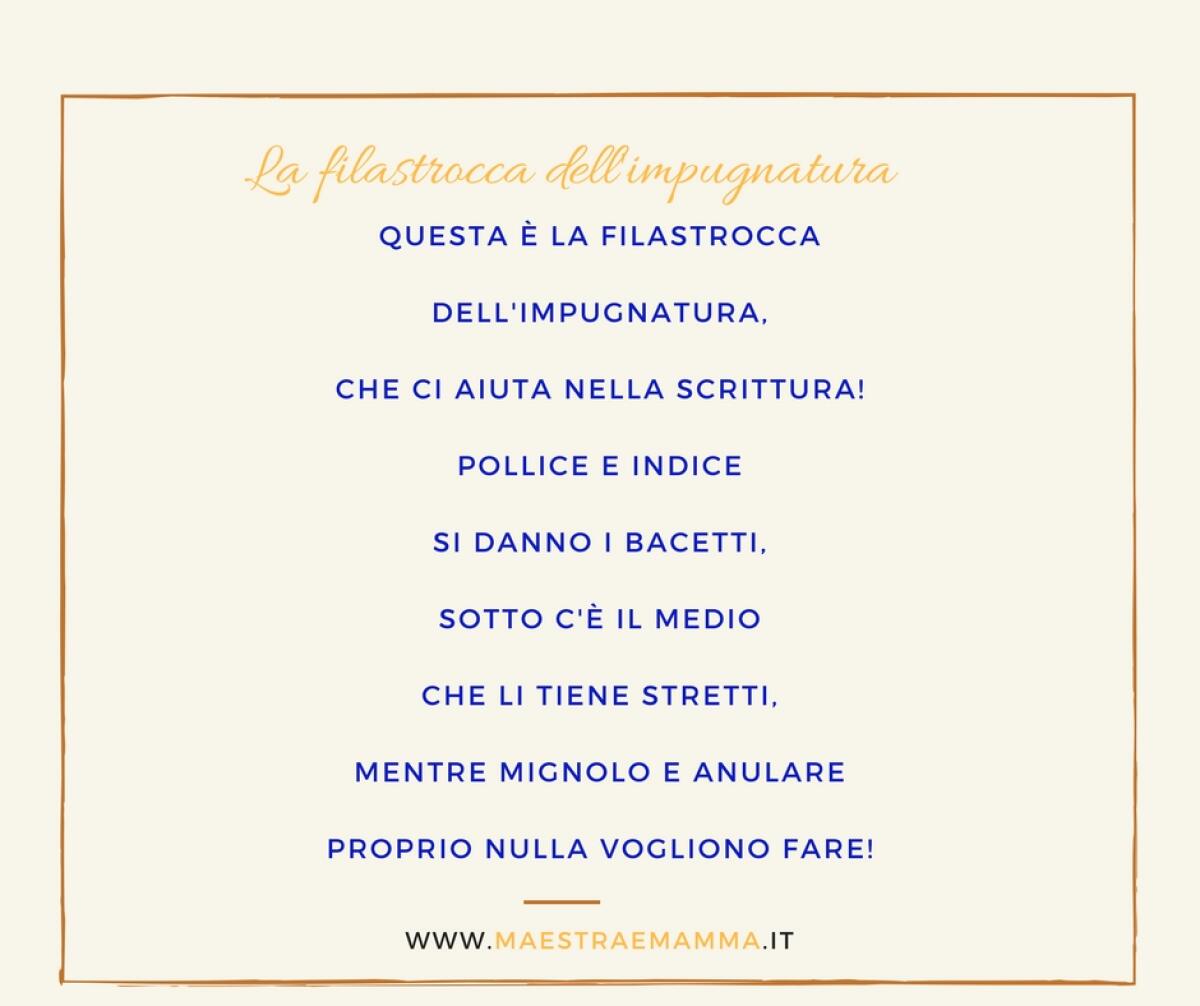 La filastrocca dell'impugnatura per bambini - 