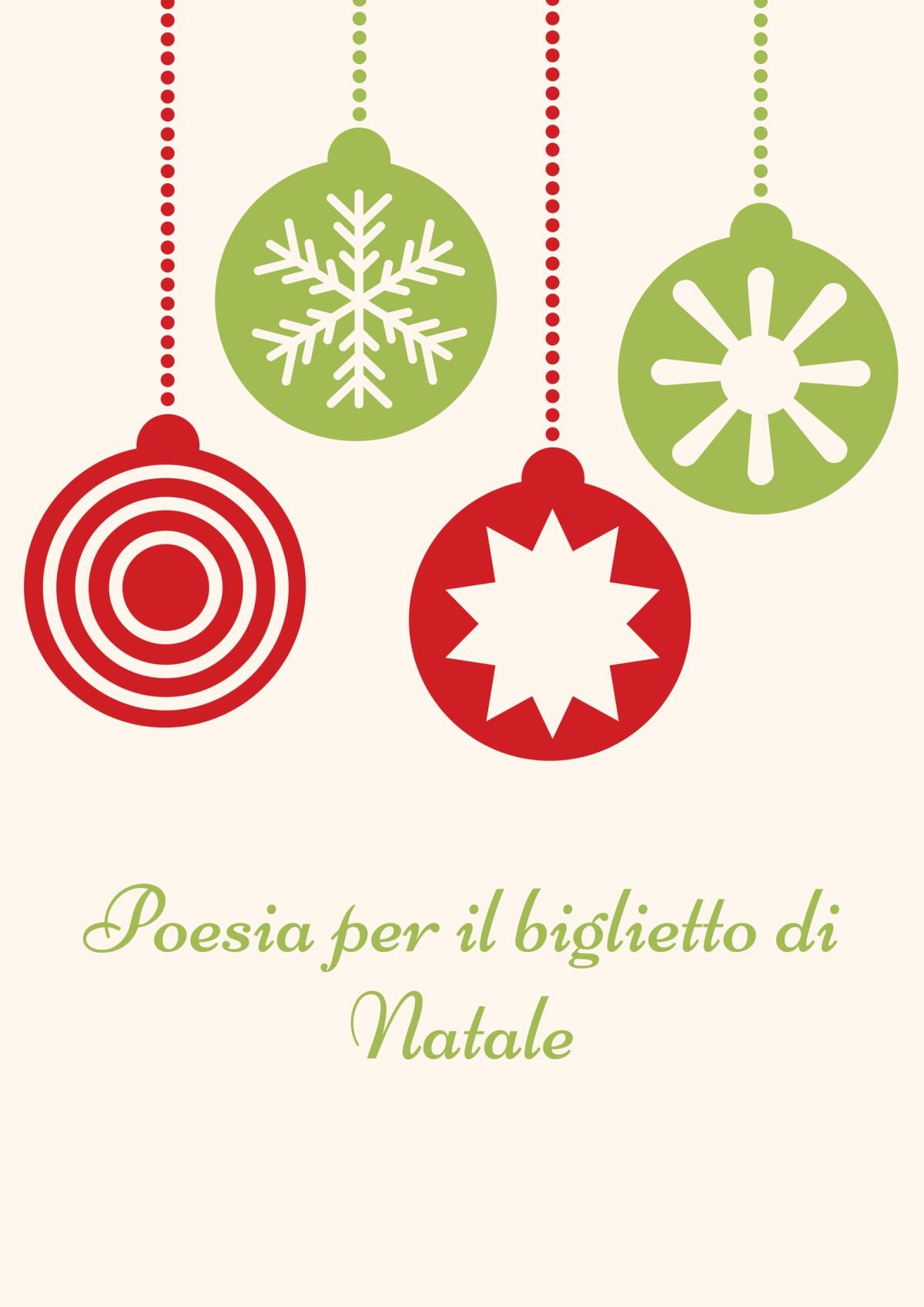 Poesia per il biglietto di Natale - 