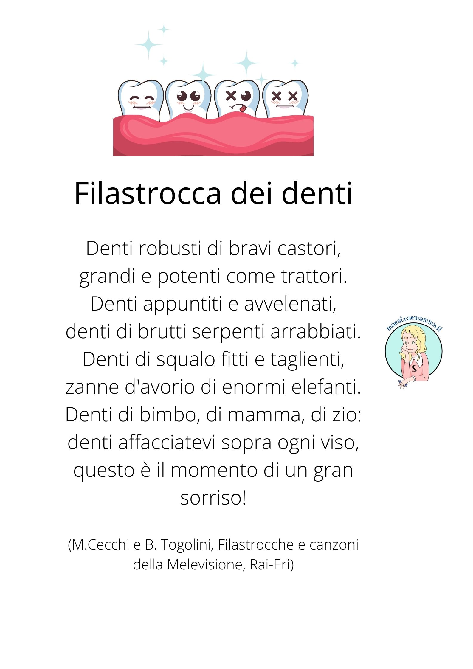 filastrocca dei denti