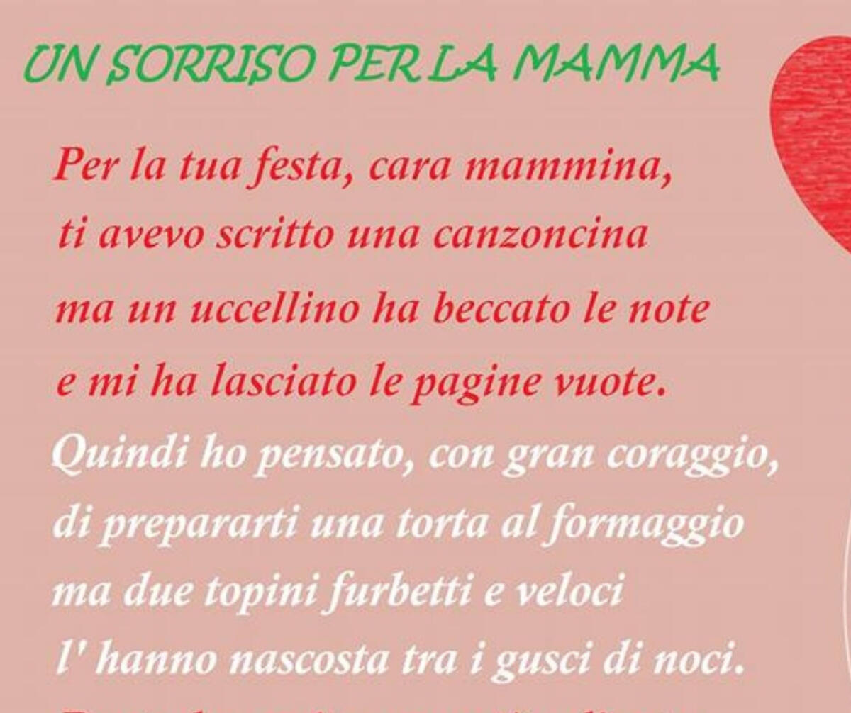Poesia per la festa della mamma: "Un sorriso per la mamma" - 