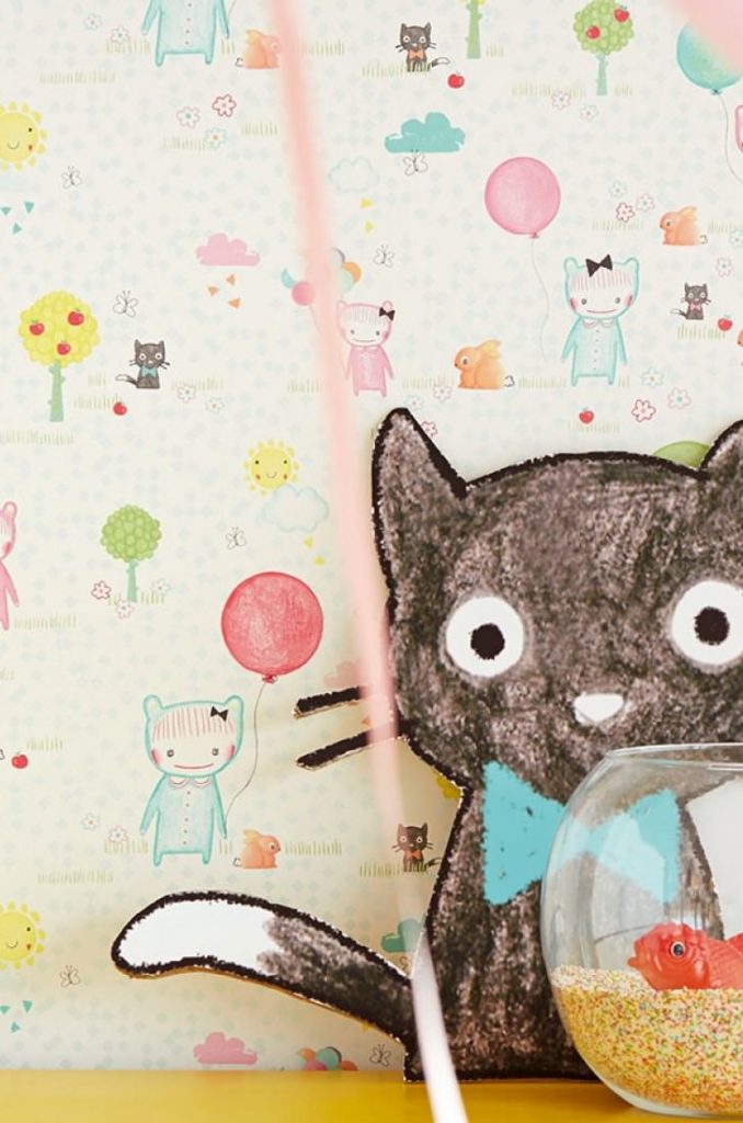 carta-da-parati-cameretta-bambini-gattini