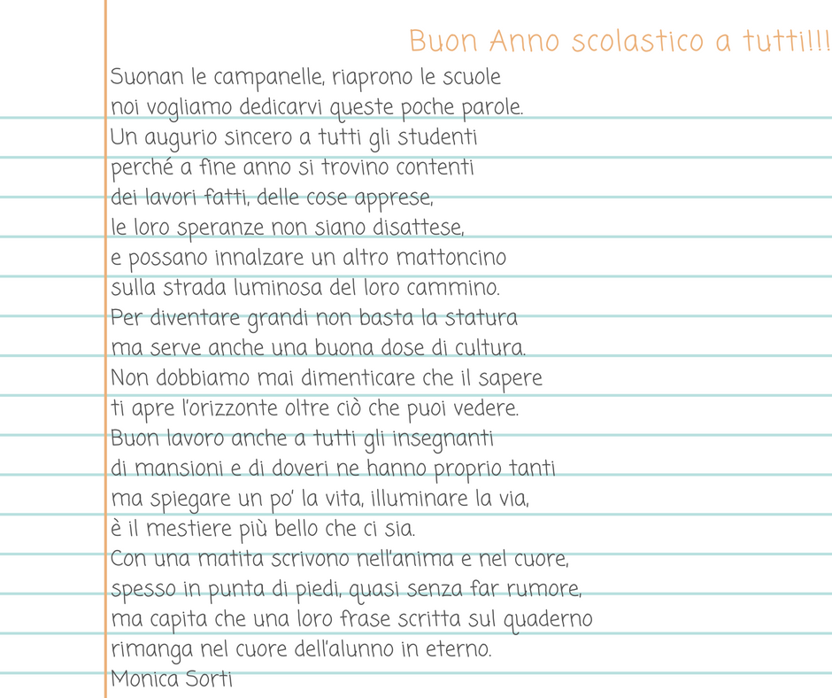 Lettura e poesie per i primi giorni di scuola - ACCOGLIENZA -