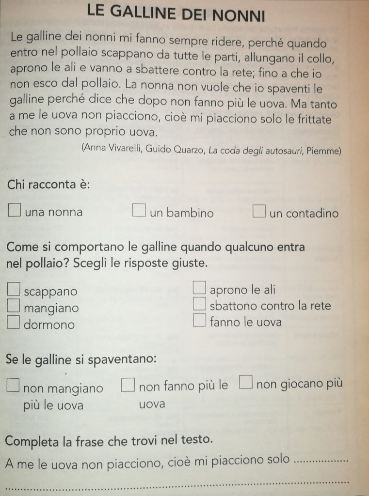 Dettati ortografici per l'inizio dell'anno scolastico