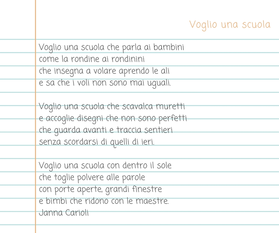 Lettura e poesie per i primi giorni di scuola - ACCOGLIENZA -