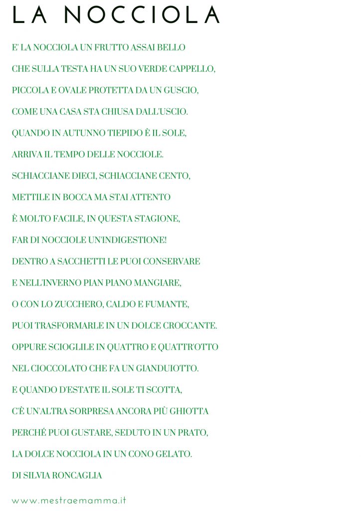 La nocciola - poesia per l'autunno