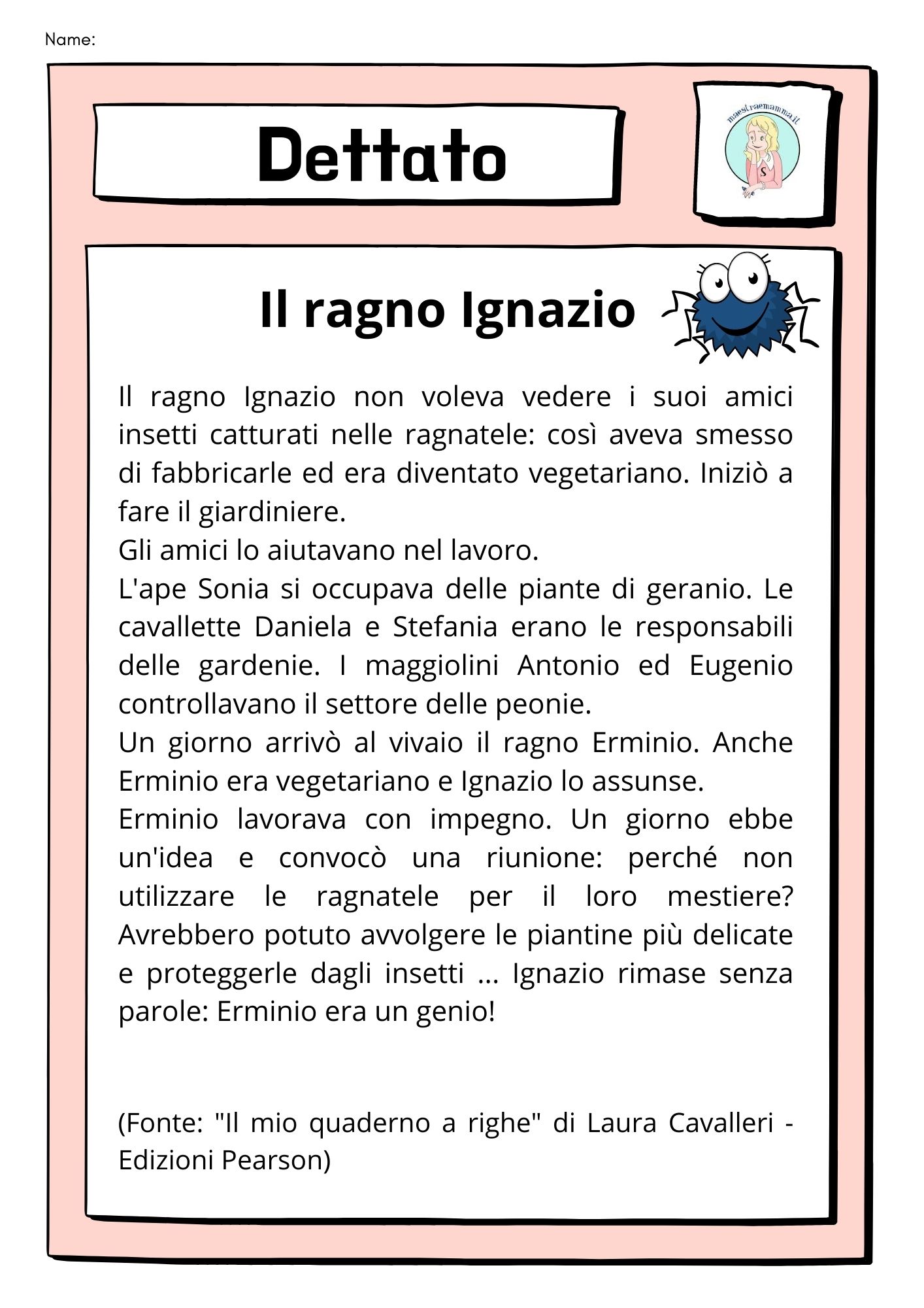 Dettato (PAROLE E NOMI CON GN - NI)