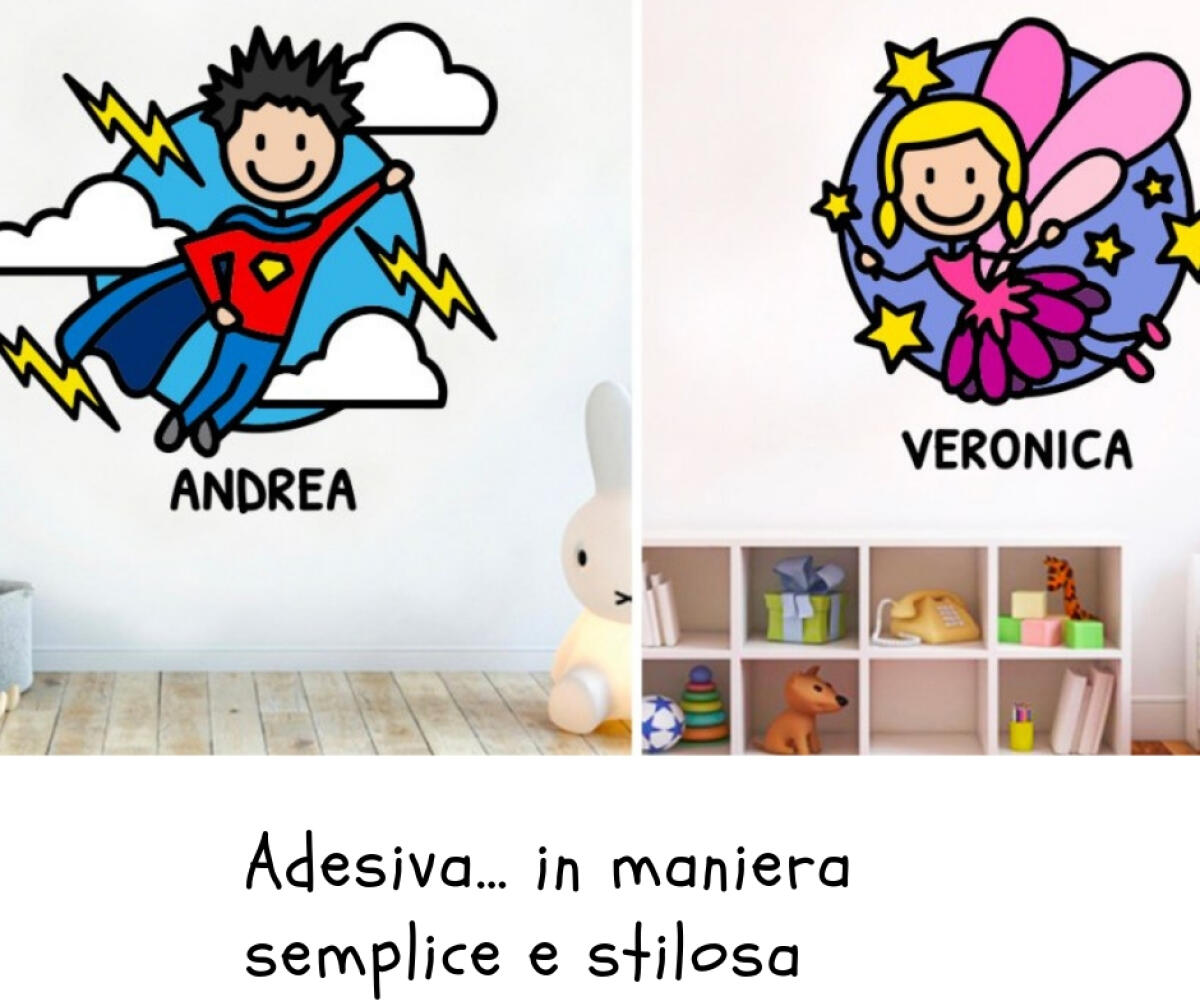 Come arredare la camera dei bimbi con Famiglia Adesiva… in maniera semplice e stilosa (ADESIVI MURALI) - 