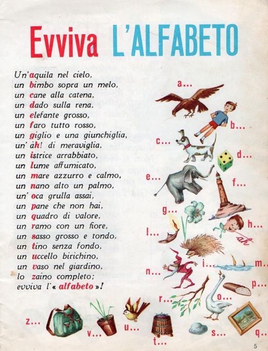 Filastrocca dell’alfabeto