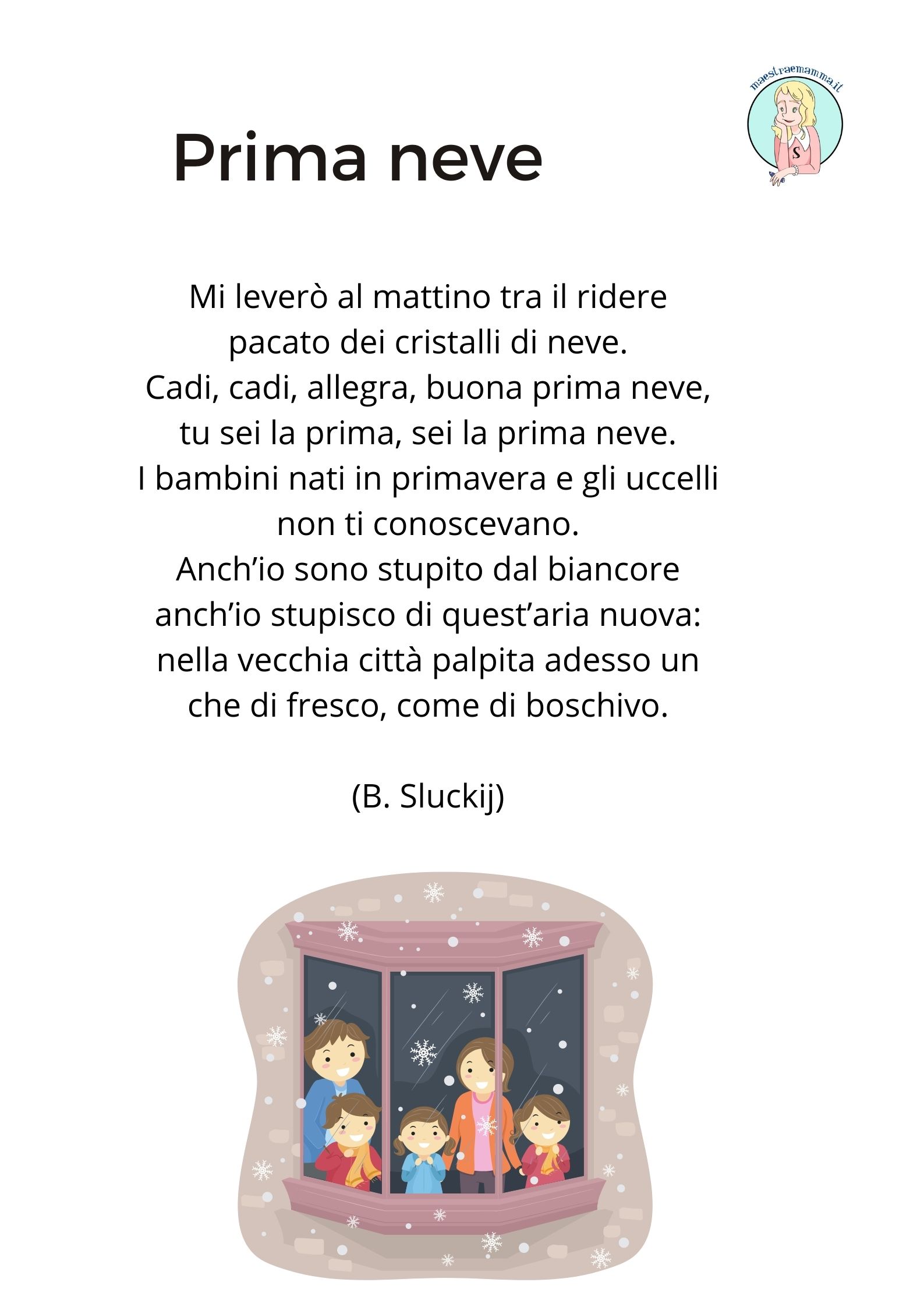 Prima neve - poesia d'inverno