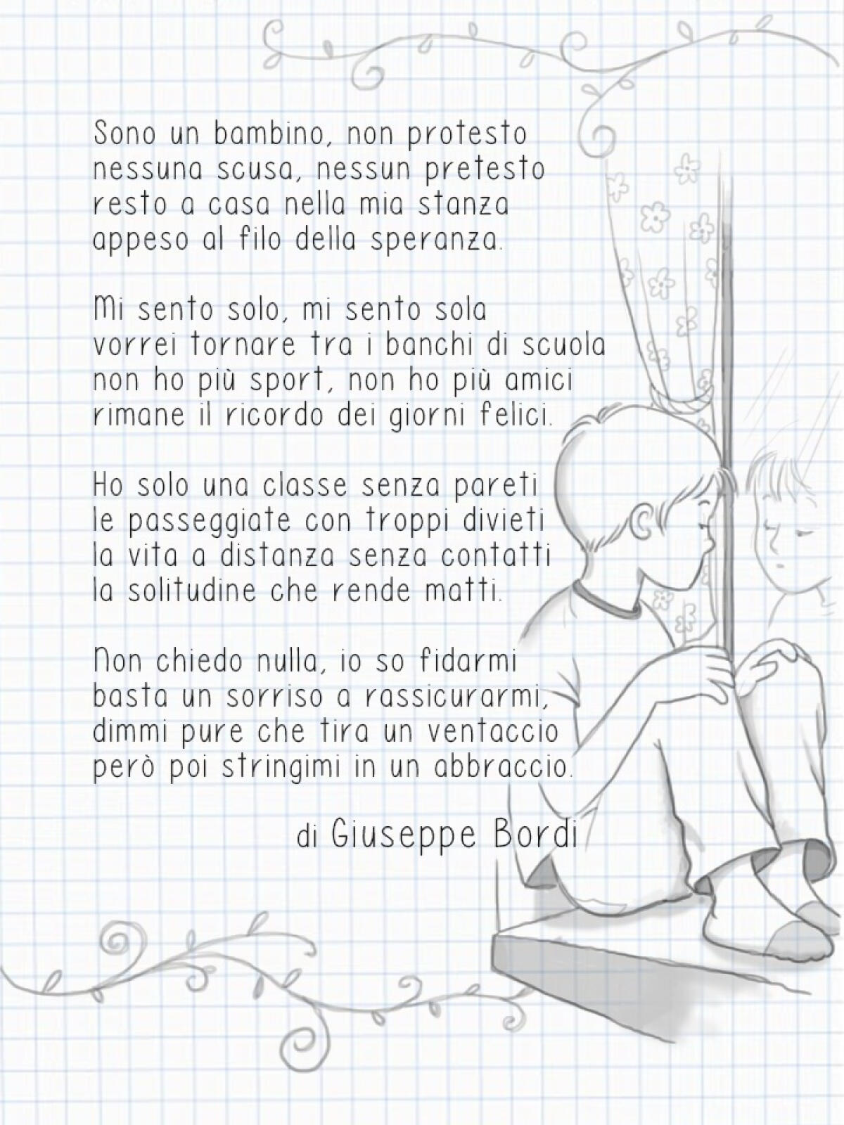 Poesia di Giuseppe Bordi: "Sono un bambino" - 
