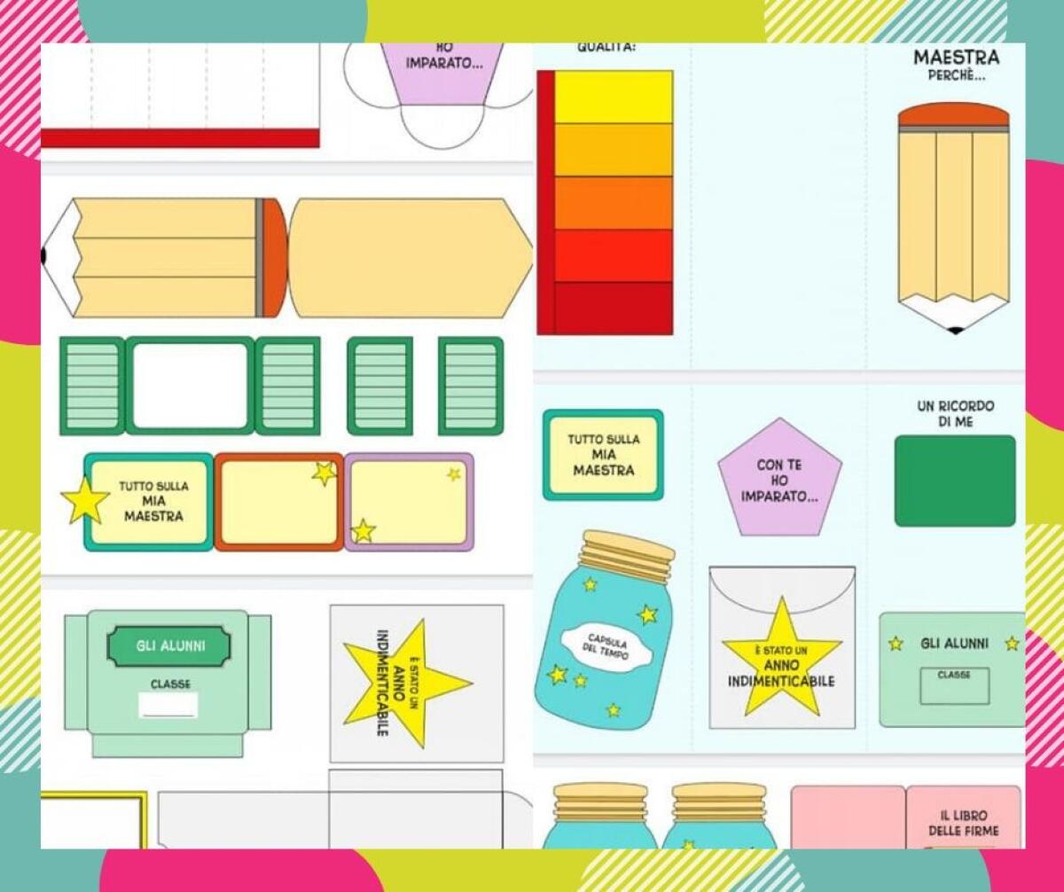 Lapbook per la fine dell'anno scolastico da regalare alle maestre - 