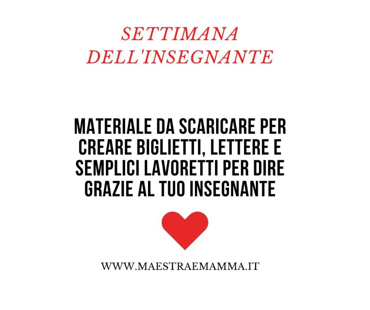 Settimana dell'insegnante: card per dire grazie al tuo docente - 