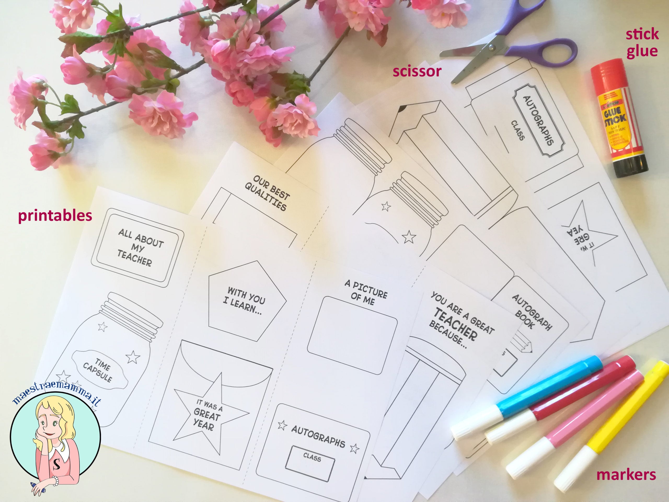 lapbook fine anno scolastico per la maestra grazie settimana del docente