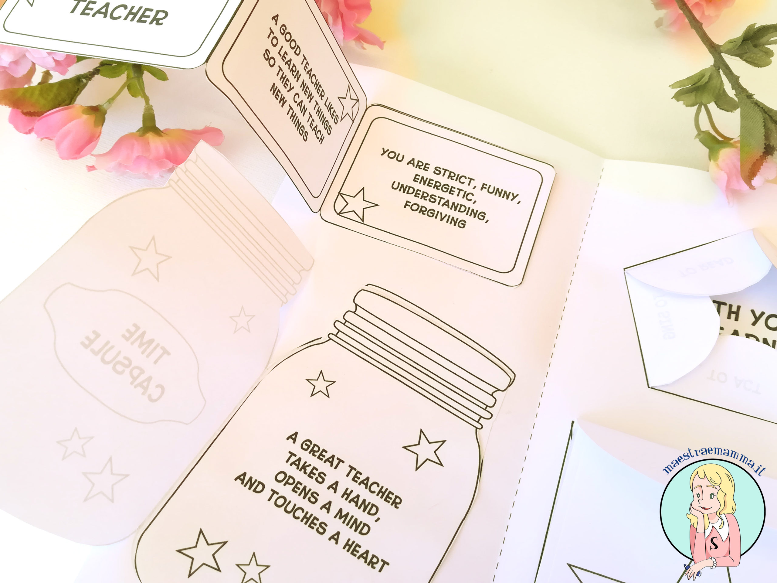 lapbook fine anno scolastico per la maestra grazie settimana del docente
