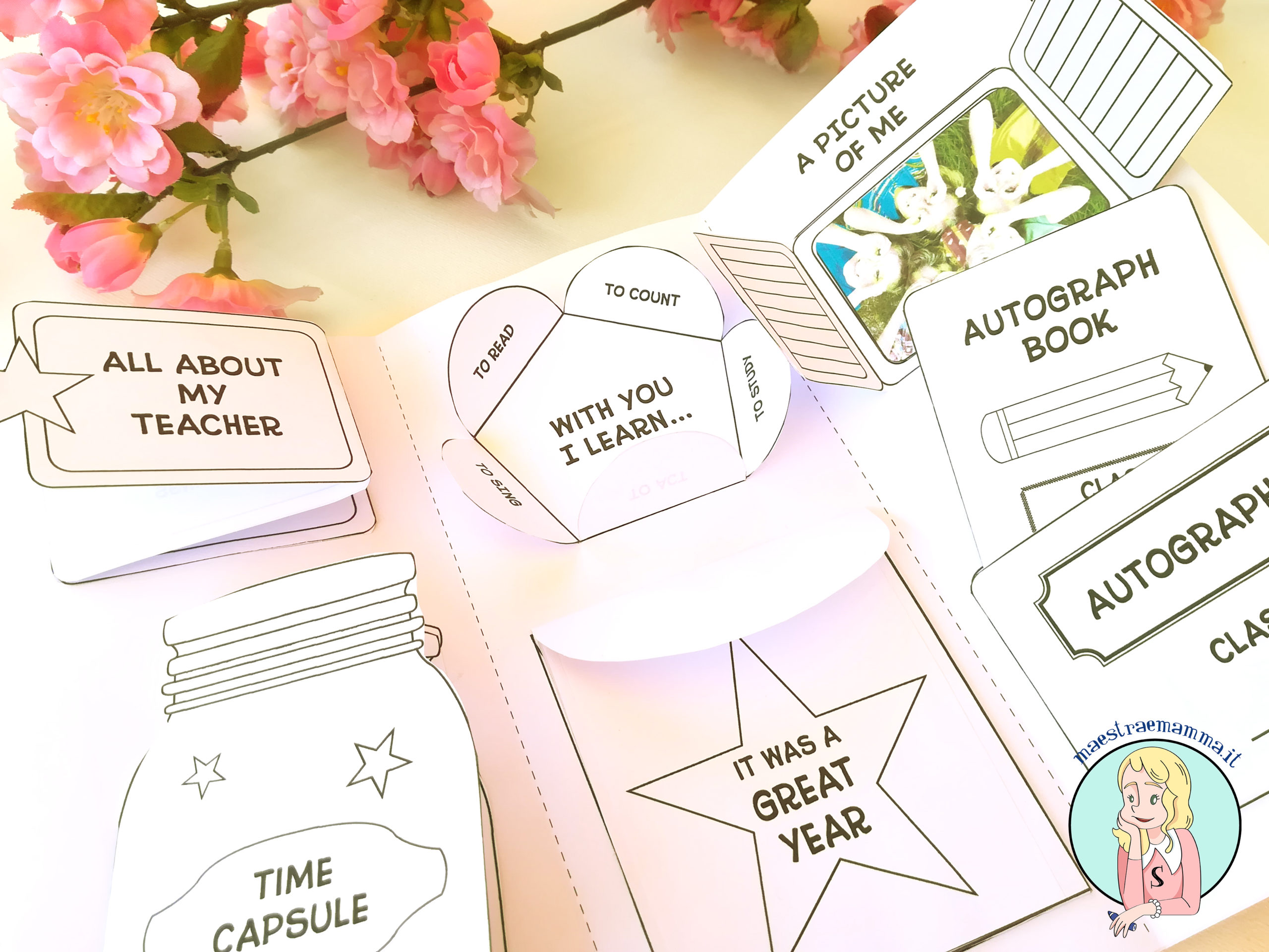 lapbook fine anno scolastico per la maestra grazie settimana del docente