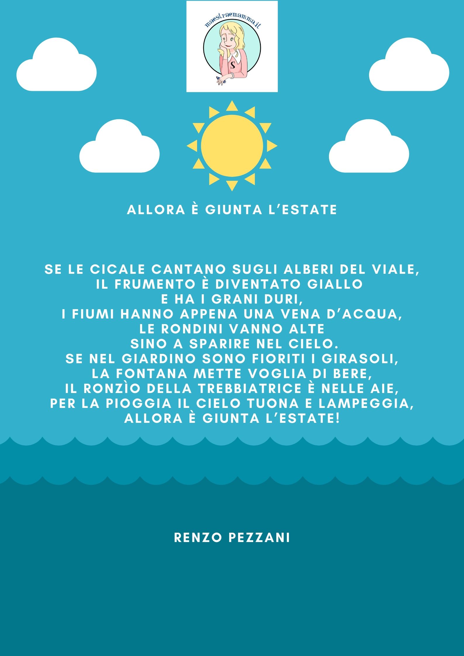 poesia estate è giunta l'estate è giunta l'estate