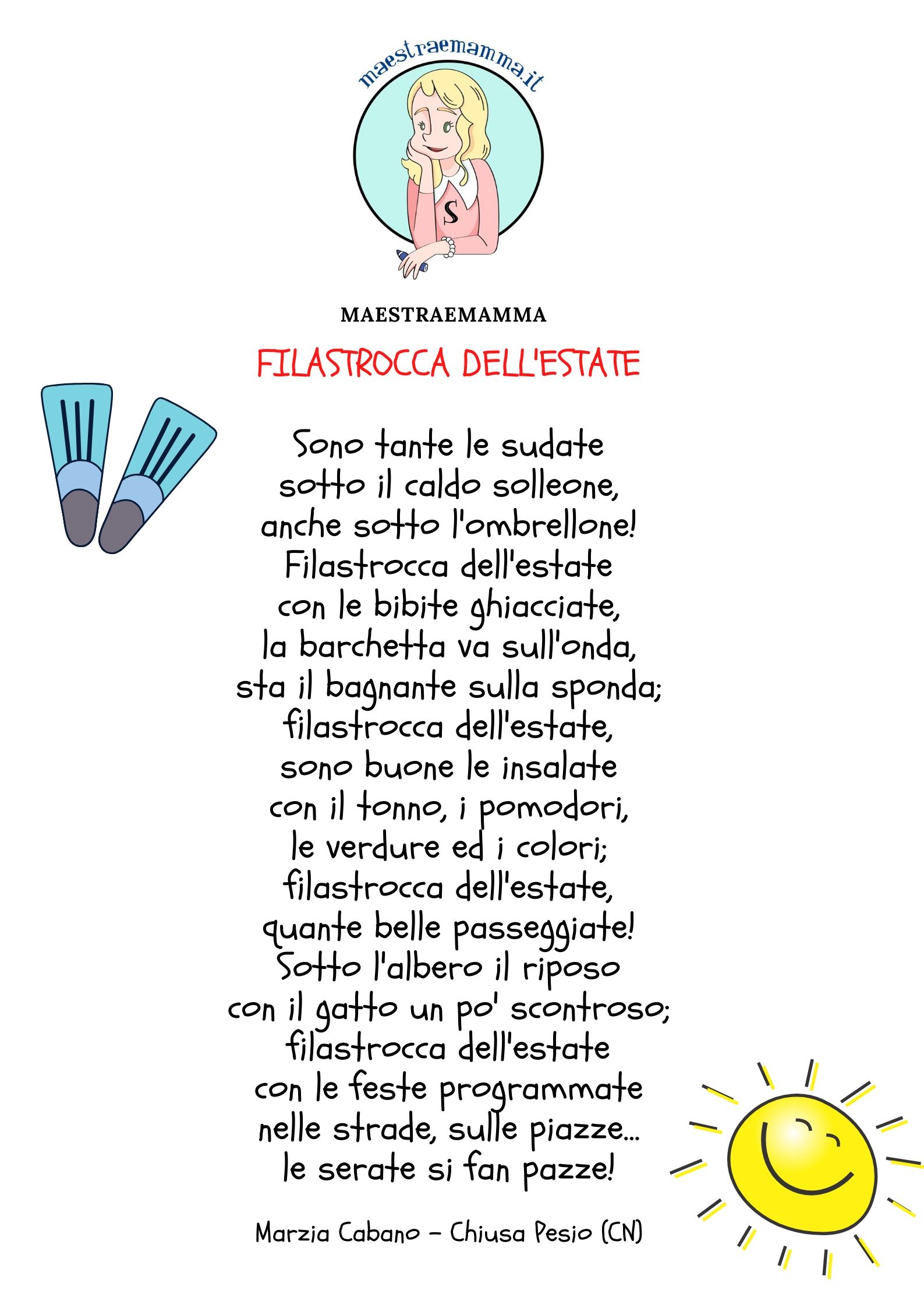 filastrocca dell estate bambini
