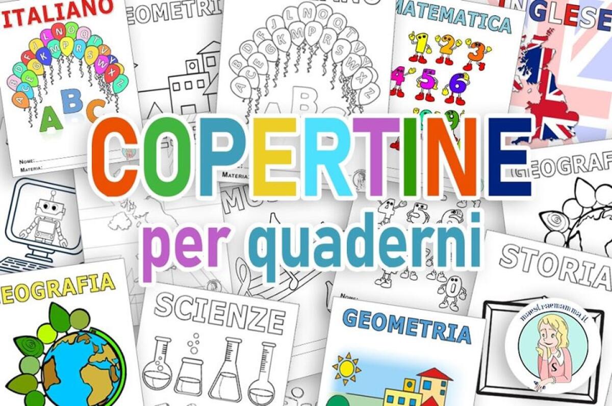 Copertine da stampare per quaderni - scuola primaria - 