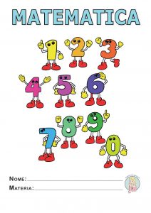 Copertine da stampare per quaderni - scuola primaria matematica a colori