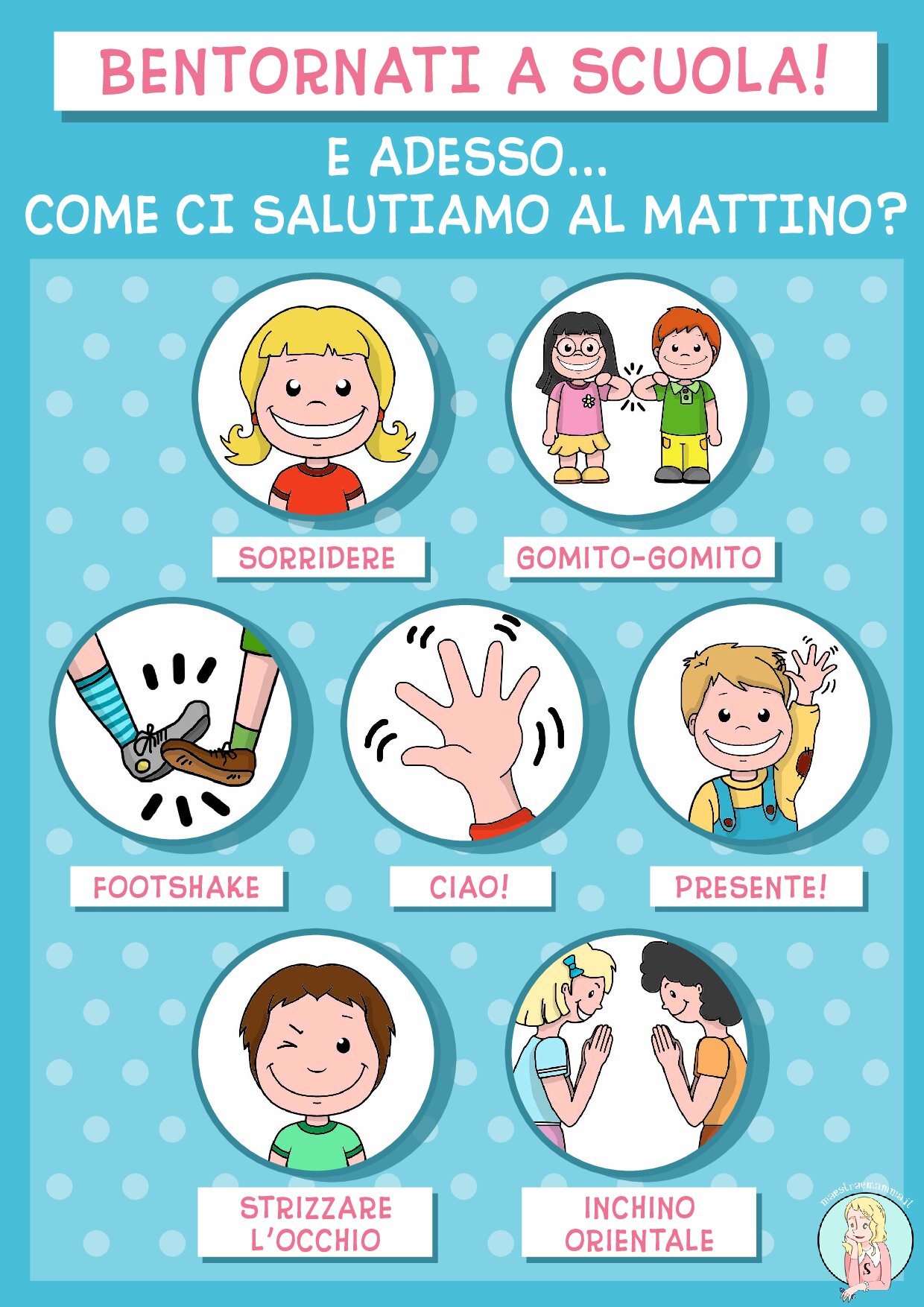 A4 PDF da stampare saluto a colori  