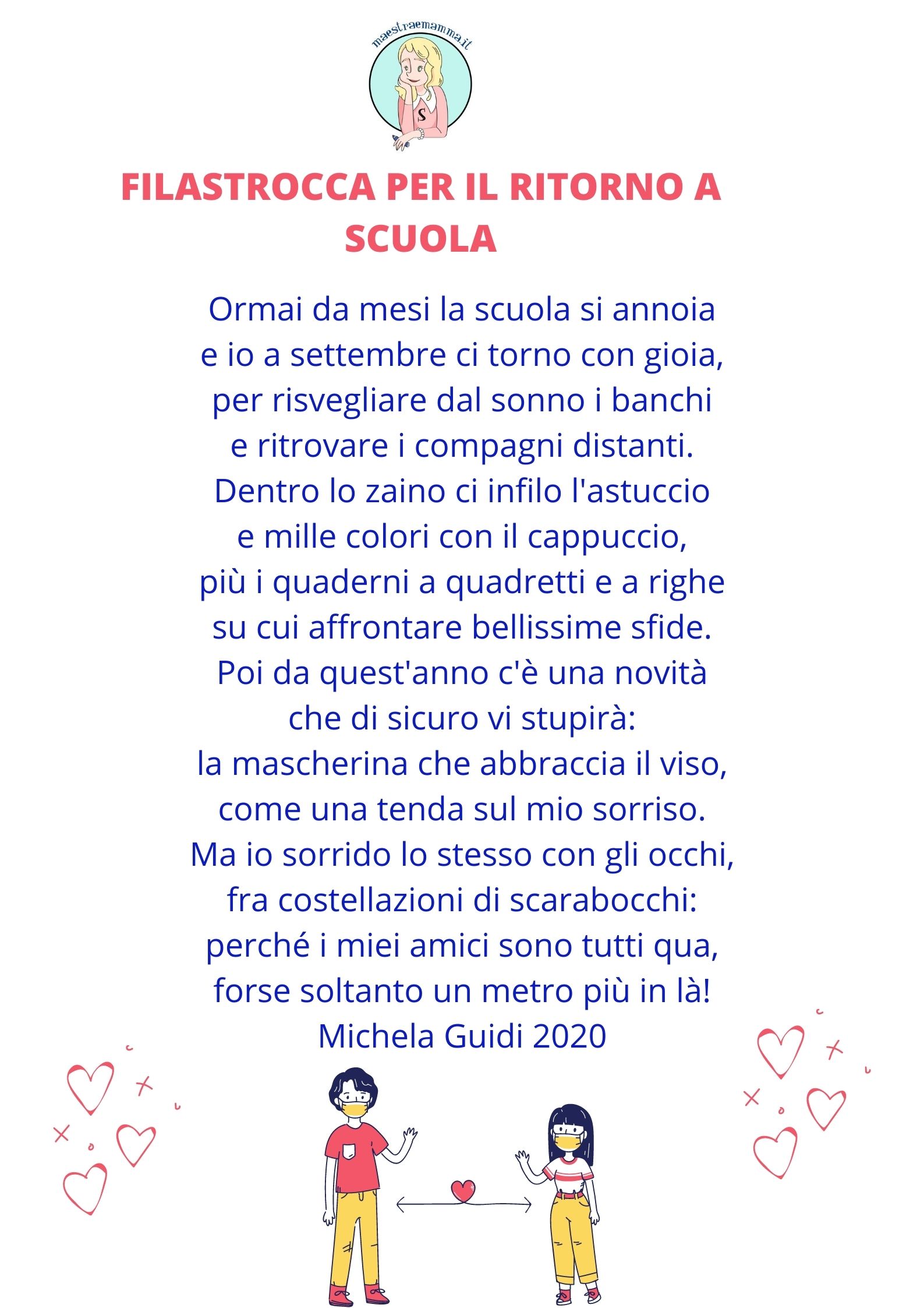 FILASTROCCA PER IL RITORNO A SCUOLA
