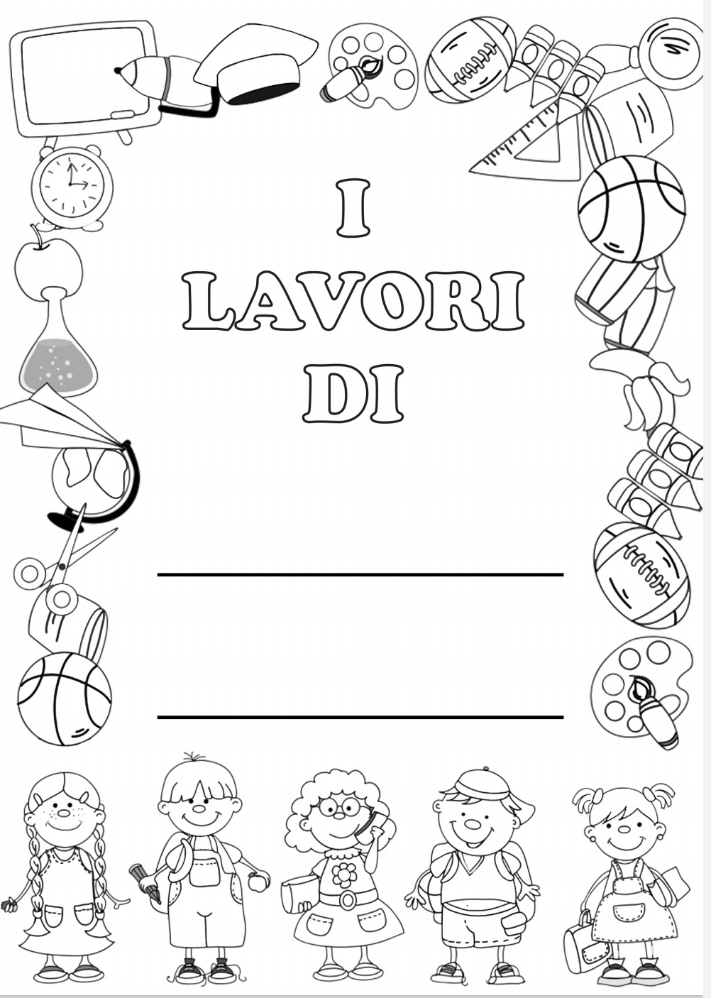 Copertine faldoni per scuola dell'infanzia