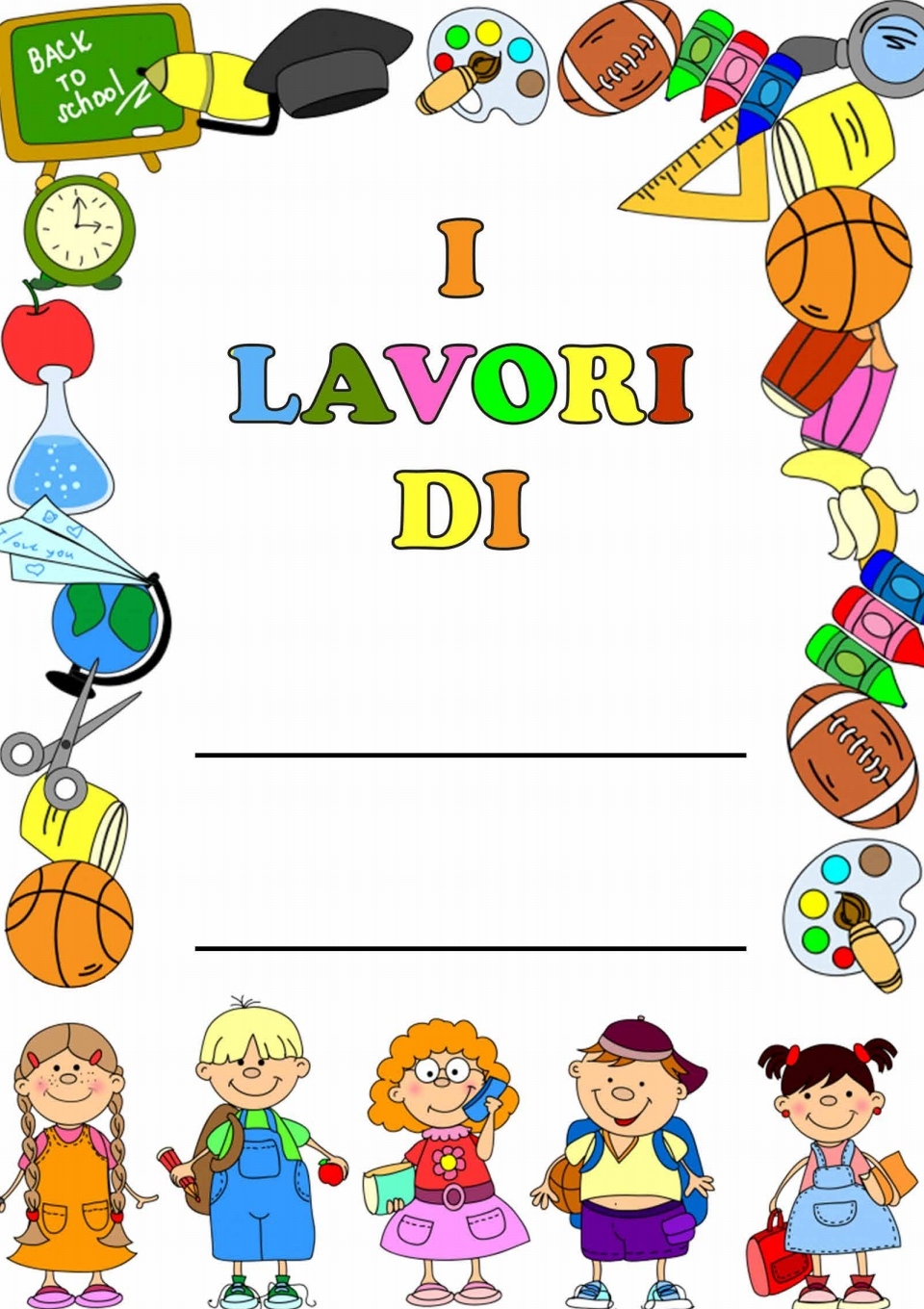 Copertine faldoni per scuola dell'infanzia
