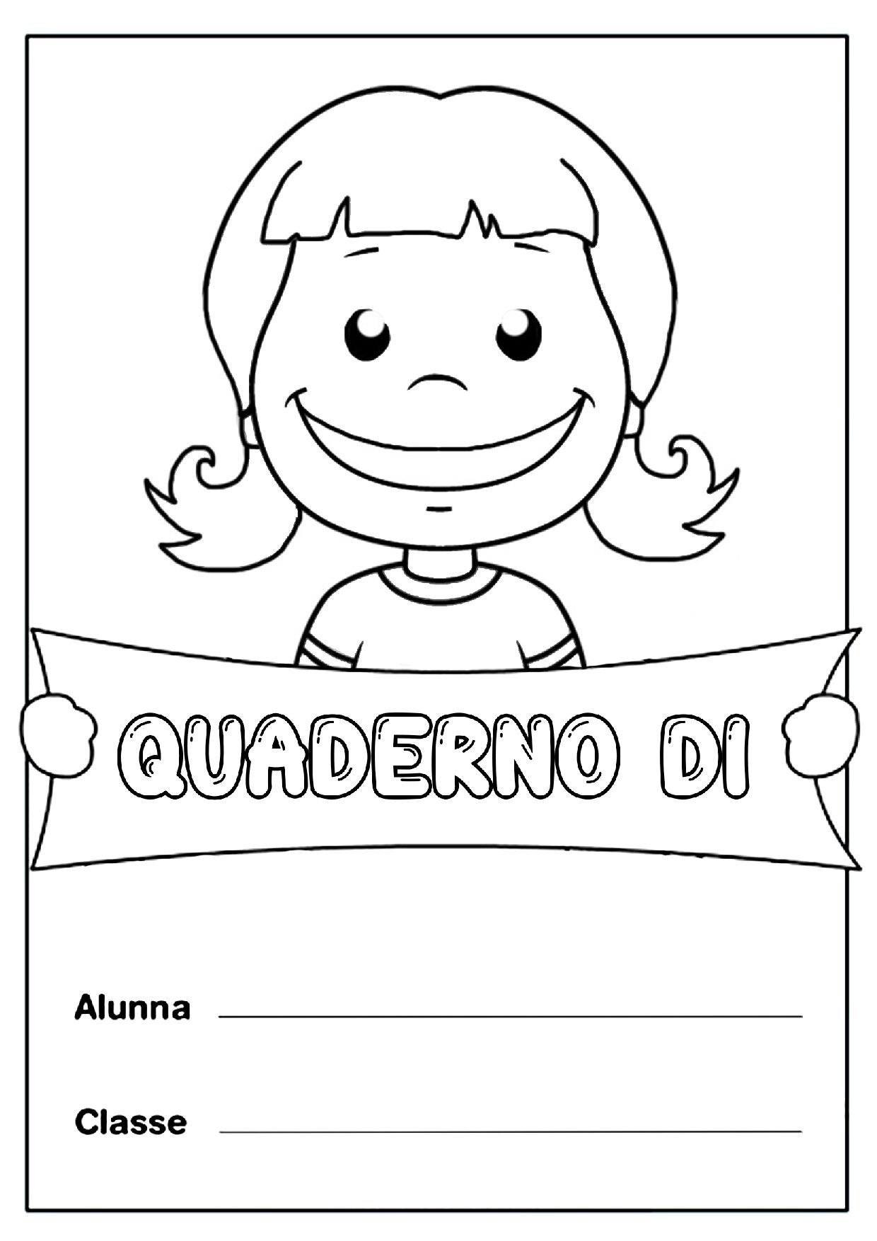quaderno bimba bn