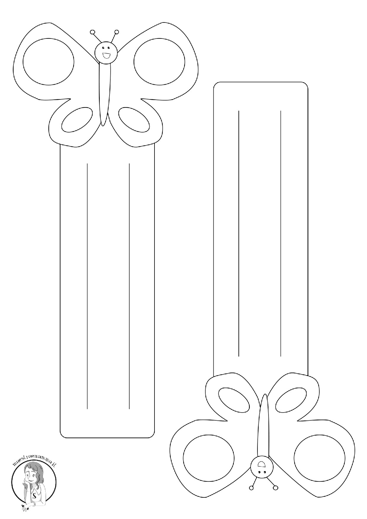 Segnalibro farfalla_bn  