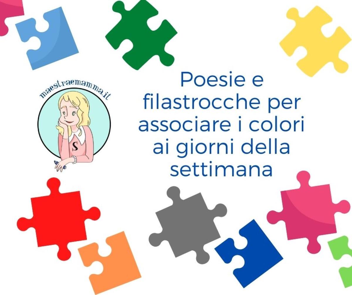 Poesie e filastrocche per associare i colori ai giorni della settimana - 