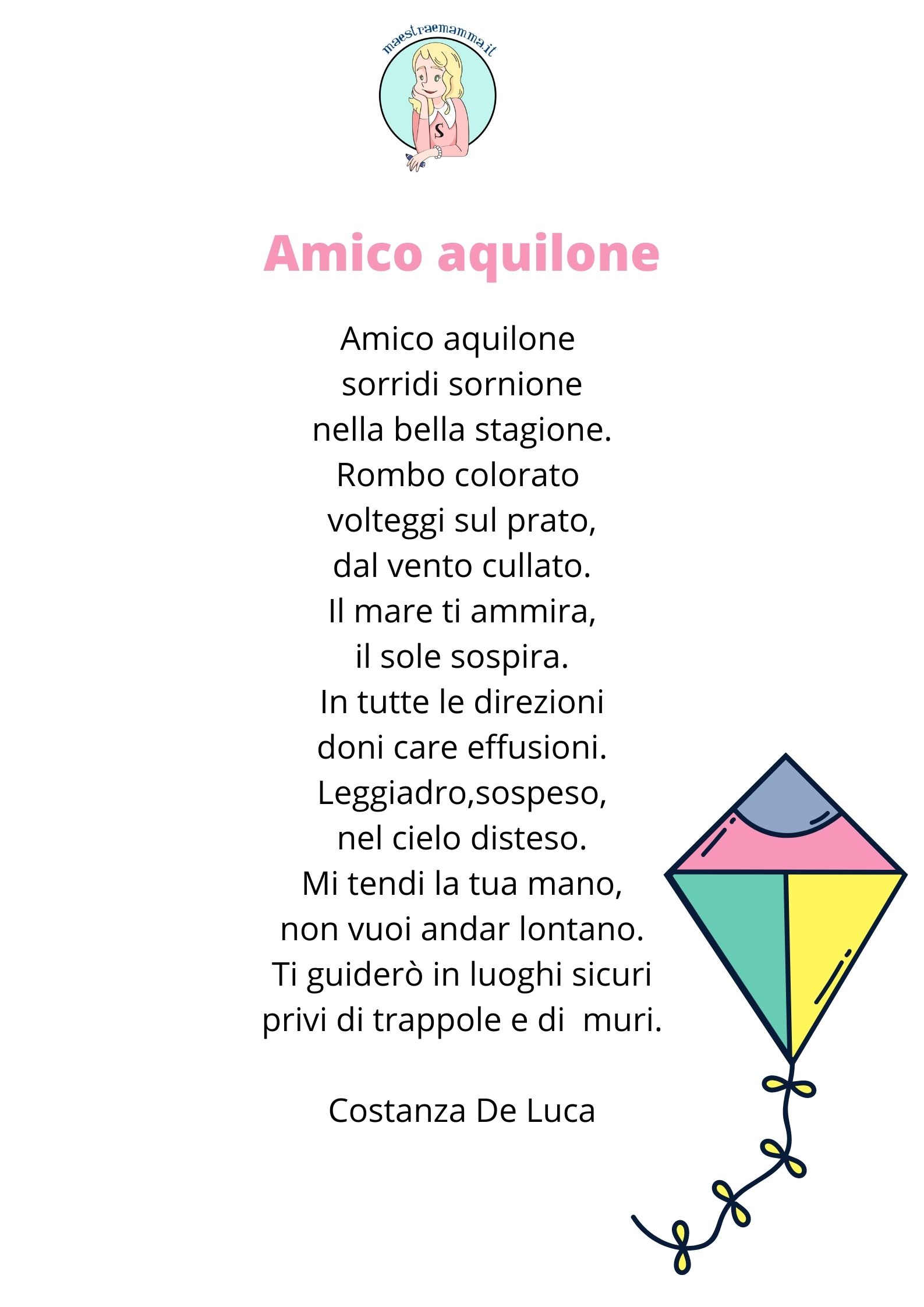 Amico aquilone - poesia di Costanza De Luca