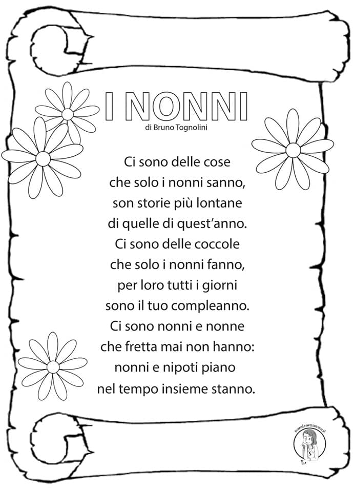 i nonni di bruno tognolini n bianco e nero 2 ottobre festa dei nonni bambini scuola poesia